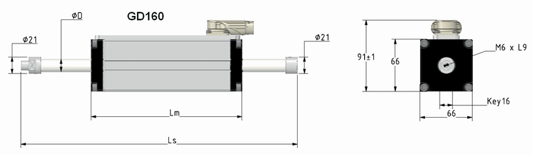 Rozměry motoru GD160